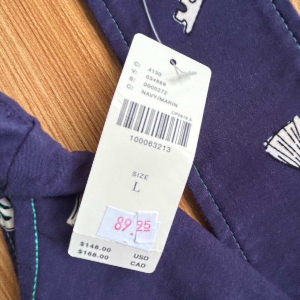 Maeve Anthropologie Amelia Collared Navy Blue Halter Mini Dress Large NEW! $148 - Picture 7 of 7